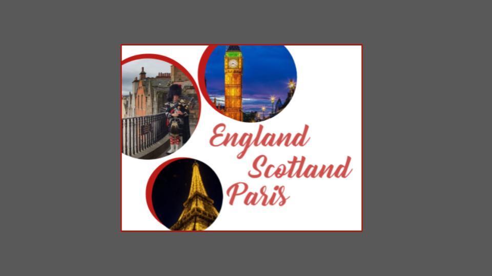 England Scotland Paris Graphic
