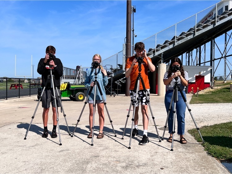 Video Production students took advantage of the beautiful day to begin recording video clips for their Composition Project. 